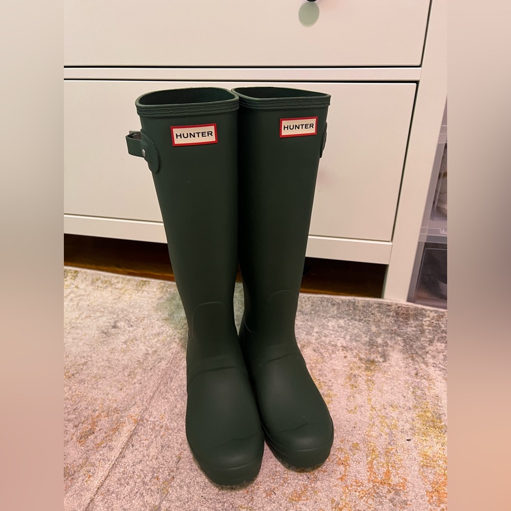 Hunter Dark Green Tall Boots